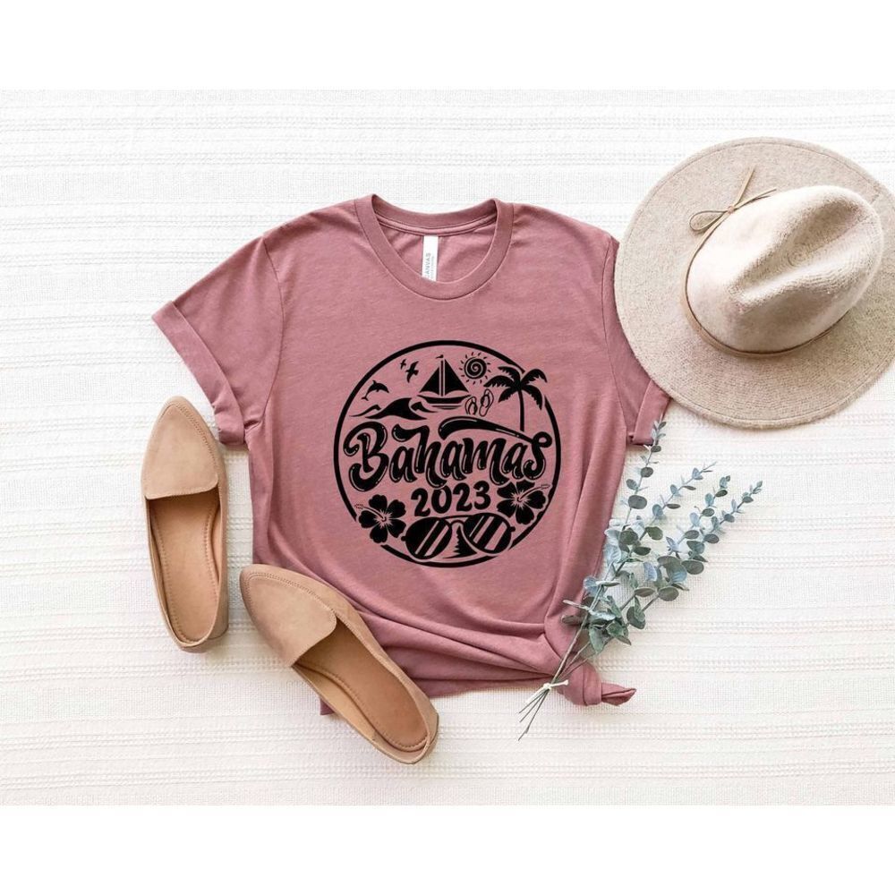 Bahamas 2023 Beach Trip Souvenir Tropical Travel Graphic Unisex T-Shirt
